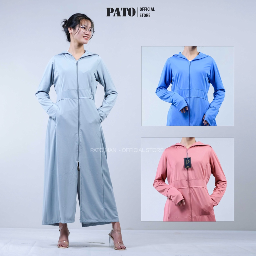 Áo chống nắng toàn thân nữ thông hơi Pato Man,màu sắc trẻ trung, chất thông hơi siêu nhẹ thoáng mát