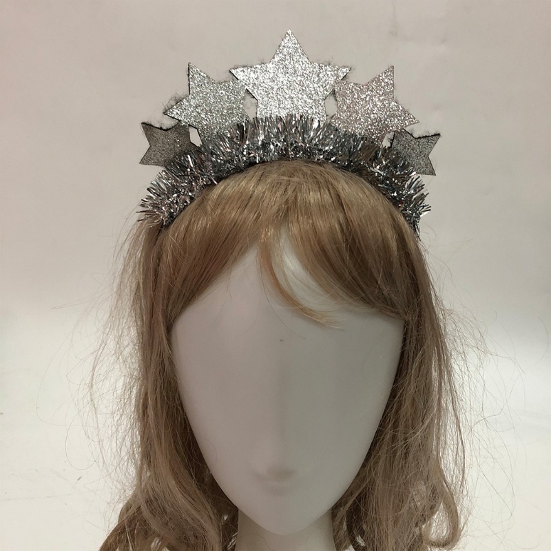 Băng Đô Cài Tóc Đính Ngôi Sao Kim Tuyến Lấp Lánh Mừng Năm Mới