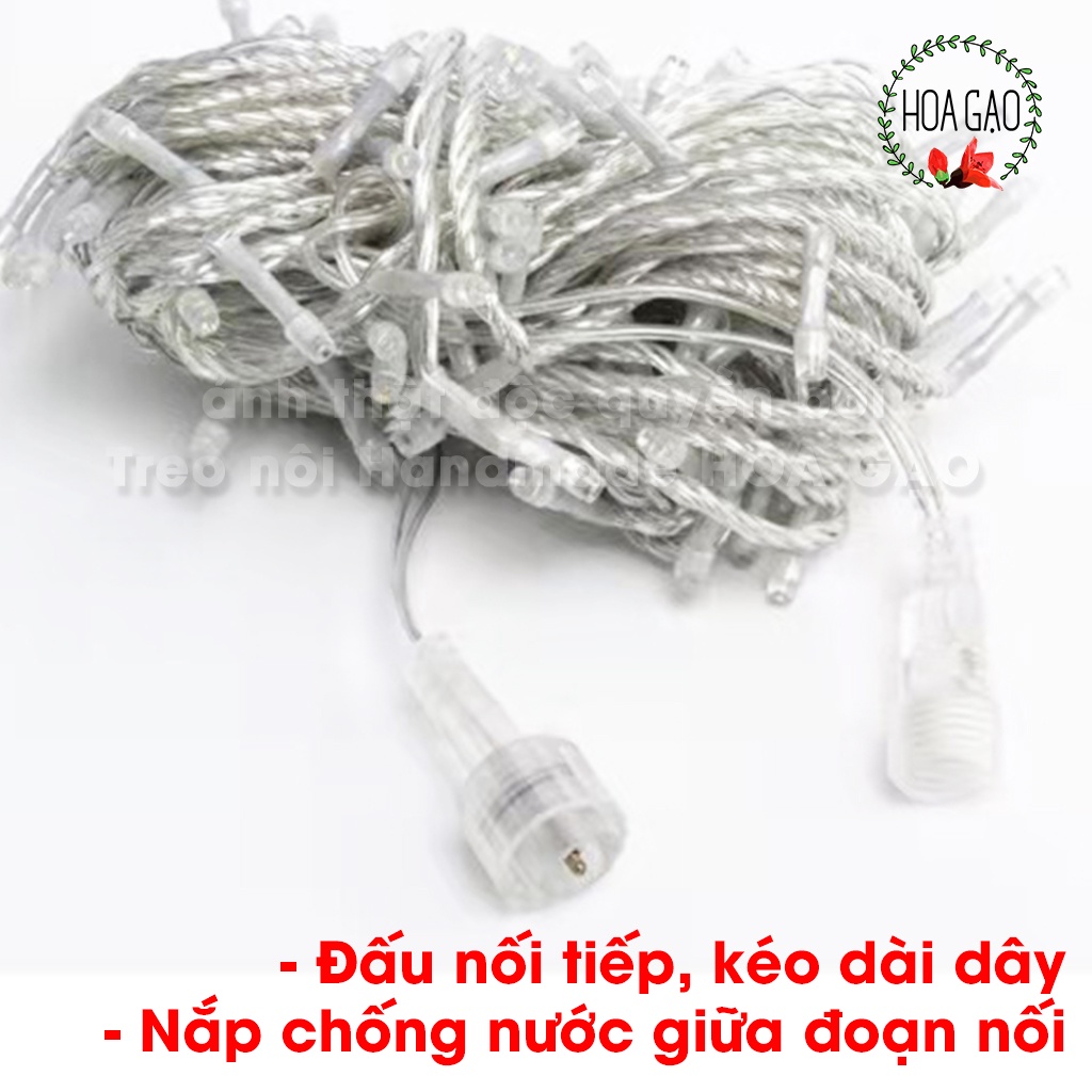 Đèn led trang trí sinh nhật, dây đèn led 10m HOA GẠO GDLK không chớp nháy, dùng được ngoài trời LOẠI TỐT ánh sáng đủ màu