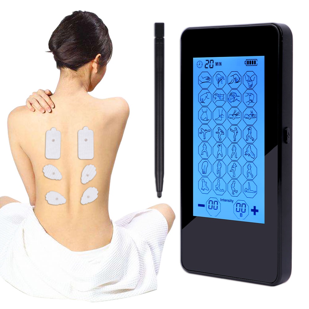 Máy liệu pháp massage Suolaer kích thích huyệt giảm đau 28 chế độ có màn hình LCD di động sạc được