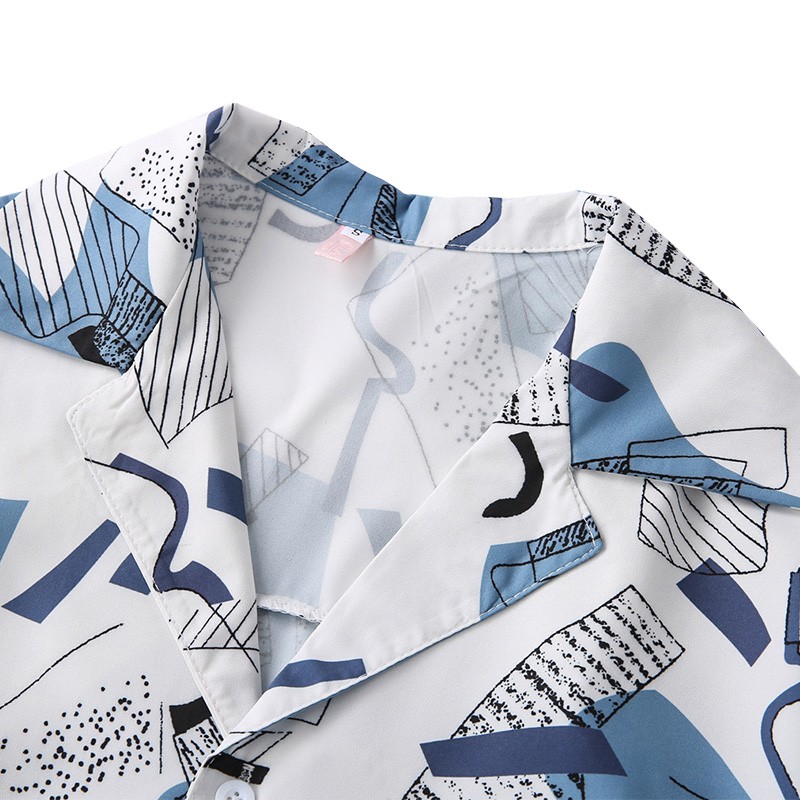 Áo voan cổ chữ V in họa tiết phong cách cổ điển | BigBuy360 - bigbuy360.vn