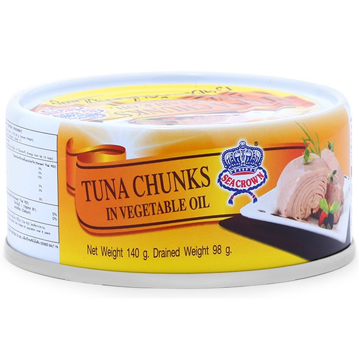 Cá ngừ Xắt Khúc ngâm dầu Thực Vật Seacrown 140g (Date 2023) | BigBuy360 - bigbuy360.vn