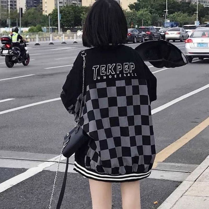 Áo Khoác Bomber Jacket UNO TAKKEP dáng rộng
