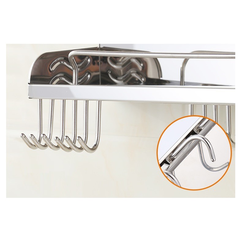 Giá kệ treo đồ nha bếp đa năng tiện dụng inox 304 - Onlycook - 50cm