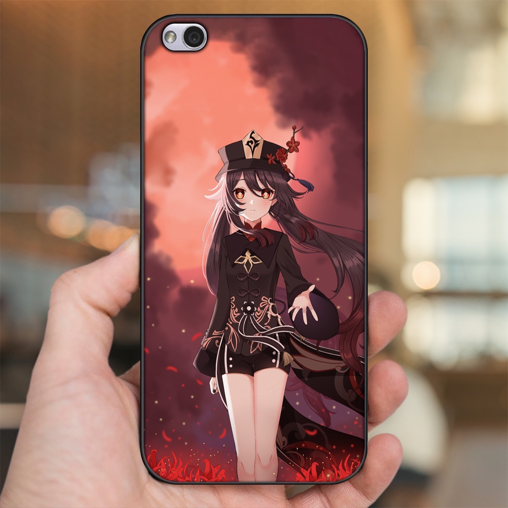 Ốp lưng Xiaomi Redmi 5A viền đen in hình Hutao Genshin Impact