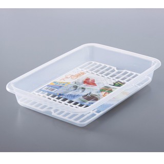 Khay úp ly, chén, cốc Inomata Nhật Bản có rãnh róc nước và khay hứng kèm theo