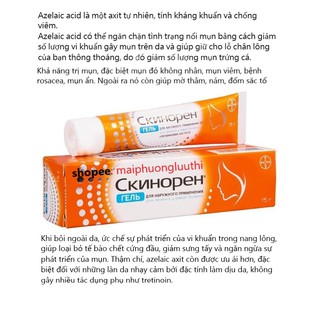 [ẢNH THẬT] Chấm mụn SKINOREN BAYER GEL 15%