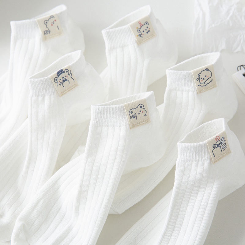Vớ Cotton Cổ Ngắn Hình Gấu Dễ Thương Cho Nữ JP5