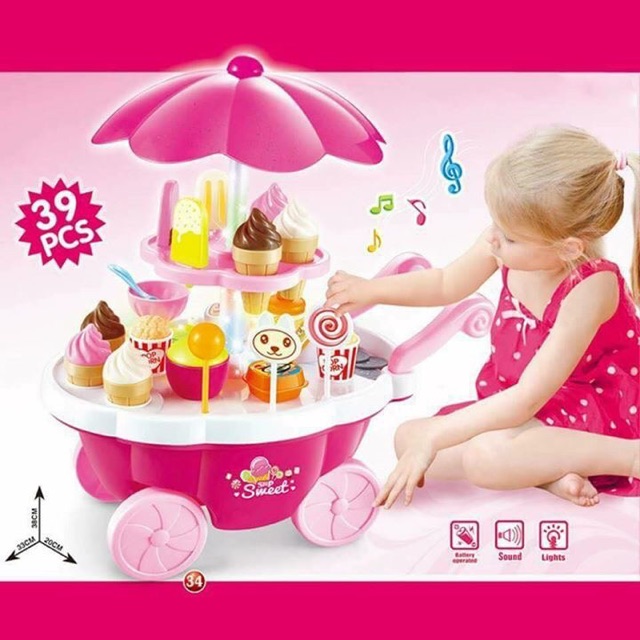 Bộ xe đẩy bánh kem cho bé