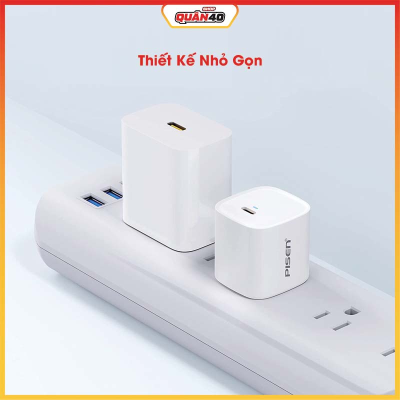 Củ Sạc Nhanh Pisen Quick Ice Crystal PD Công Suất 30W  - Bảo Hành 18 Tháng