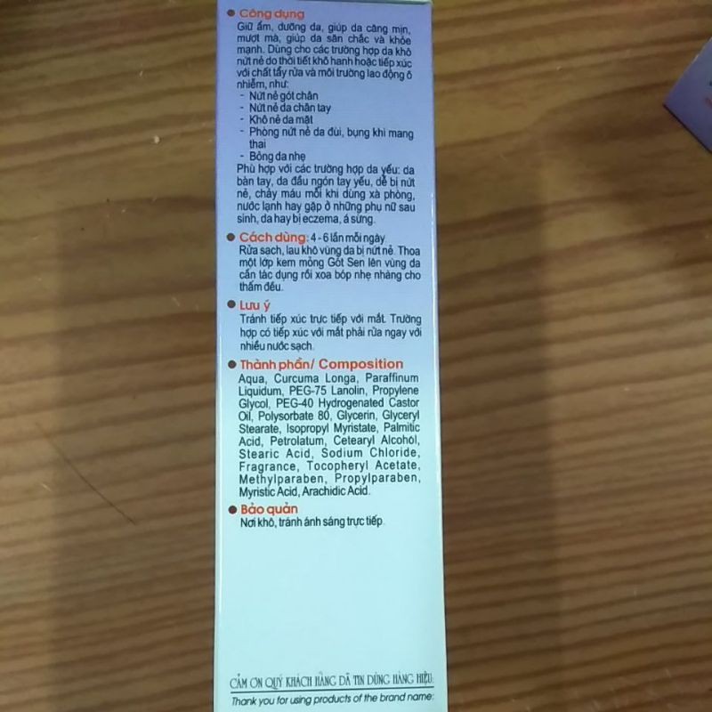 Kem nẻ Gót Sen -tặng kem đánh răng Thái Dương 20g | BigBuy360 - bigbuy360.vn