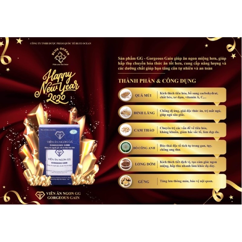 [CHÍNH HÃNG ]Viên ăn ngon GG Goreous giúp ăn ngon ngủ ngon-100% tăng cân an toàn,hiệu quả-Mẫu mới | BigBuy360 - bigbuy360.vn