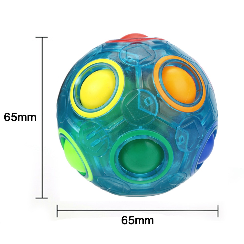 Pops It Fidget Toys Luminous Rainbow Ball Puzzle Toy Anti Stress Simple Dimple Educational Toy