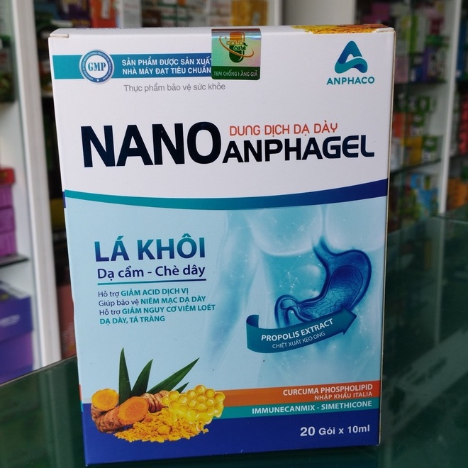 Dung Dịch Dạ Dày Nano Anphagel - Hỗ trợ giảm nguy cơ viêm loét dạ dày, tá tràng giảm acid dịch vị