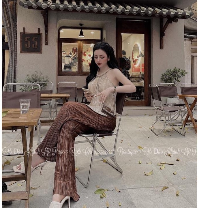 [HOTTREND 2021] Set Áo Yếm + Quần Suông Dập Ly | BigBuy360 - bigbuy360.vn