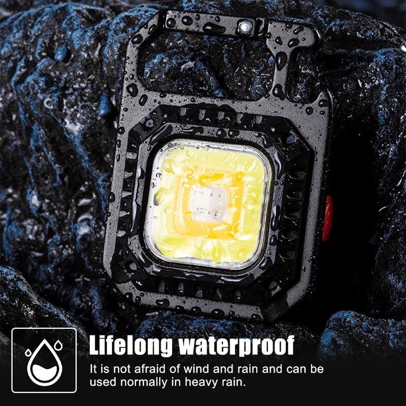 1/3 Móc Khóa Đèn Led COB Mini Sạc USB Tiện Dụng