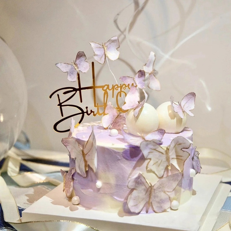 Topper Trang Trí Bánh Kem Chữ Happy Birthday