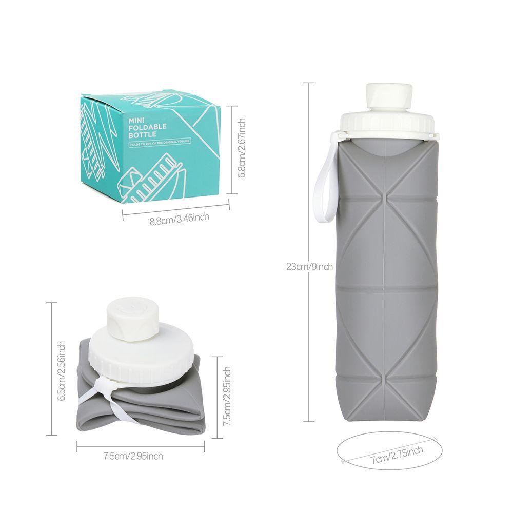 LANSEL Bình Nước Silicone 600ml Có Thể Gấp Gọn Tiện Dụng