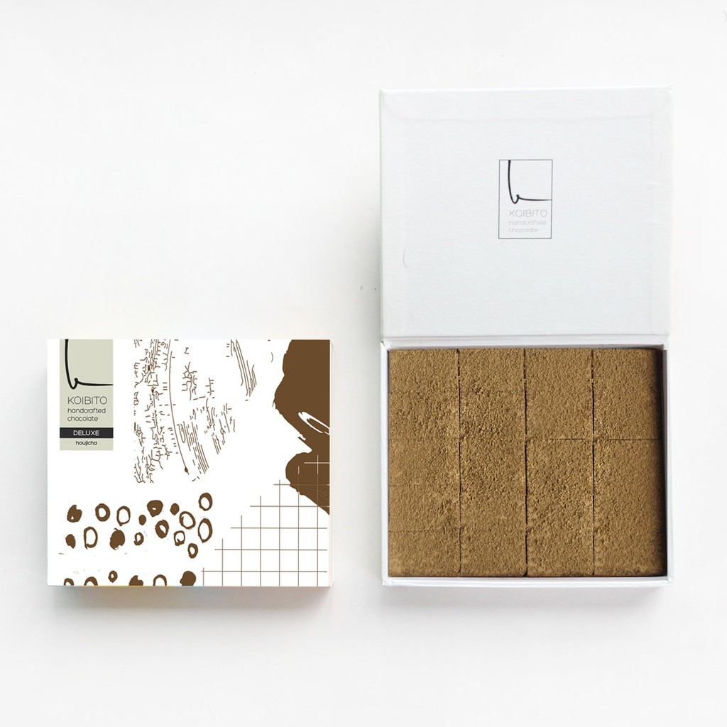 DELUXE. Houjicha Nama Chocolate (Sô cô la tươi vị trà xanh rang Houjicha)