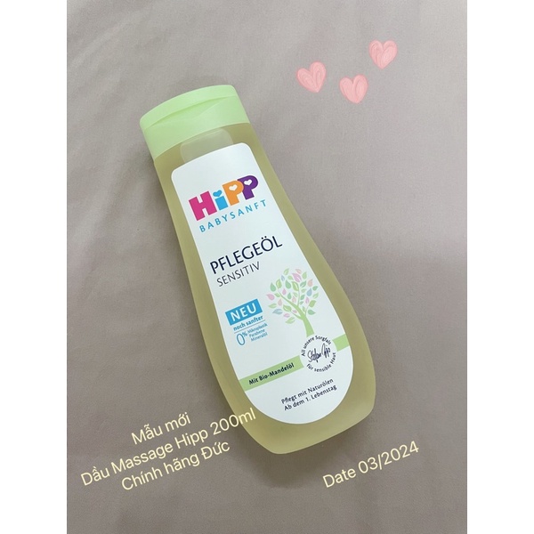 Dầu massage cho bé Hipp 200ml chính hãng Đức