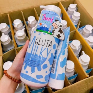 Set sữa tắm gluta milk 800ml và sữa rửa mặt gluta milk 190g