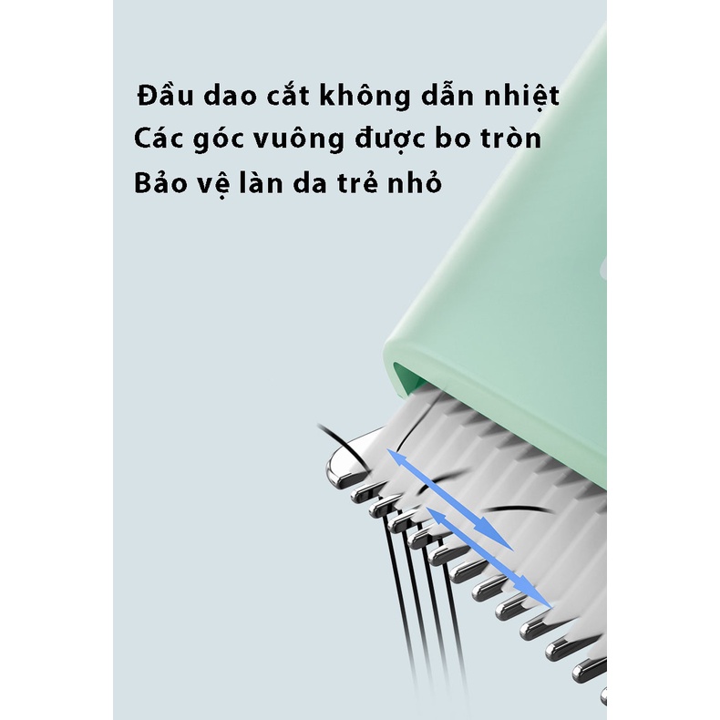 [ NHẬP MÃ GIẢM 10% ĐƠN 100K] Tông đơ cắt tóc cho bé màn hình kĩ thuật số cao cấp-Chống thấm nước -Sạc pin tích điện