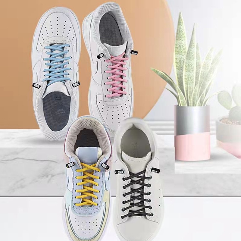 Dây buộc giày co giãn không cần buộc tiện lợi 100cm tùy chọn màu sắc