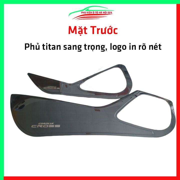 Bộ ốp tapli Corolla Cross 2020 vân Titan chống xước va đập khi mở cửa và làm đẹp xe