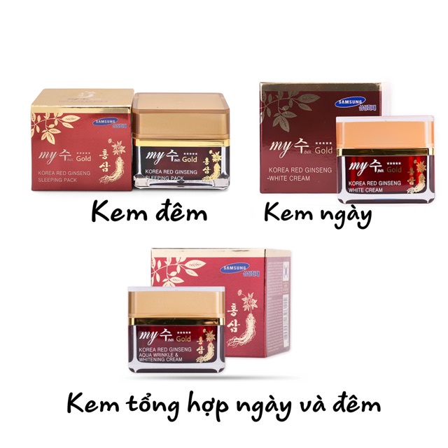 Kem sâm Hàn Quốc My Me dưỡng trắng da ngày đêm bằng hồng sâm 50ml bản nội địa Hàn NPP Shoptido