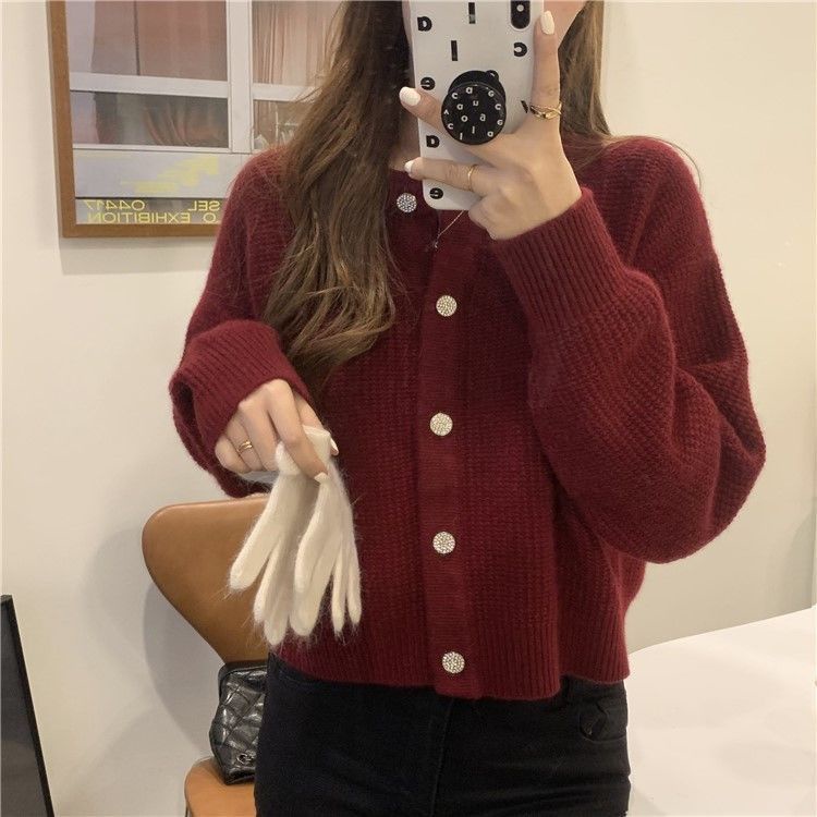 Áo khoác cardigan dệt kim thời trang thu đông sành điệu cho nữ