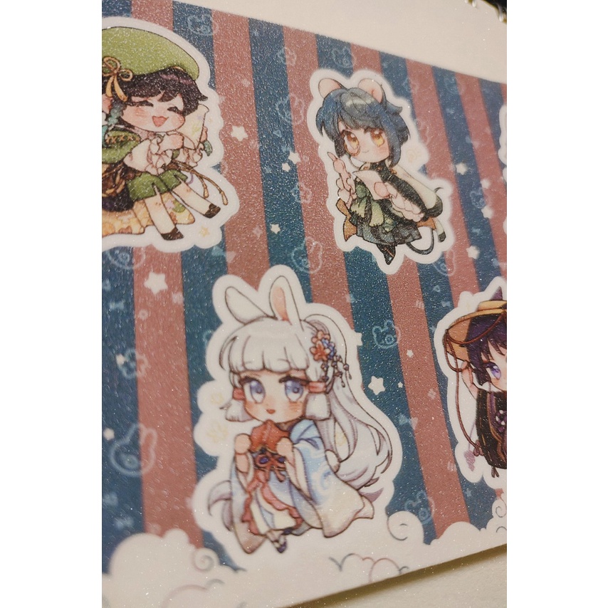 Hình dán/Sticker Genshin Impact Ngũ tiên ca