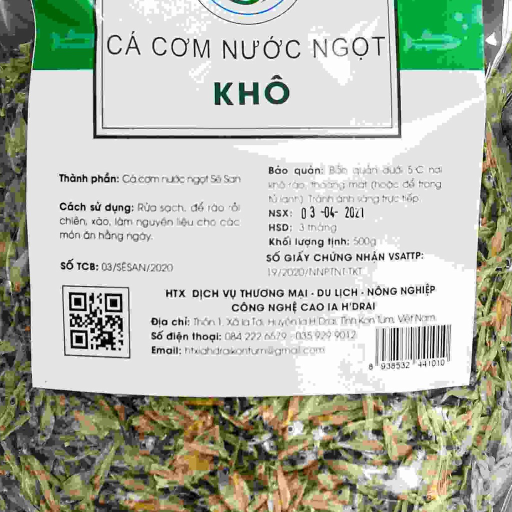 Cá cơm khô nước ngọt sông sê san ngon 500gr đặc sản tây nguyên ocop kon tum | BigBuy360 - bigbuy360.vn