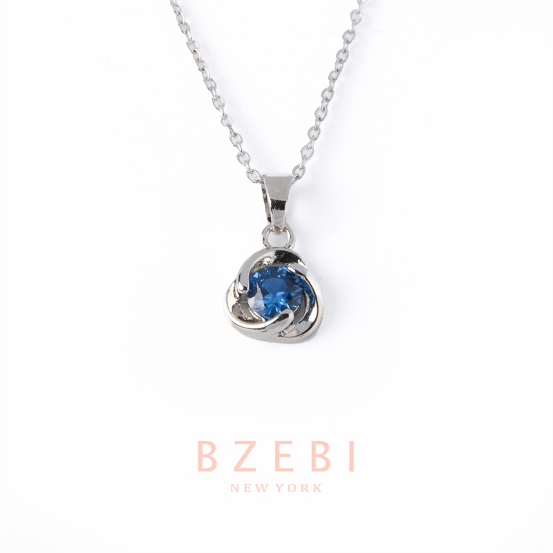 Vòng cổ BZEBI Mạ Bạch Kim 18K 713N Cao Cấp