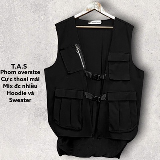 Tactical Khaki Vest - Áo khoác túi hộp kaki