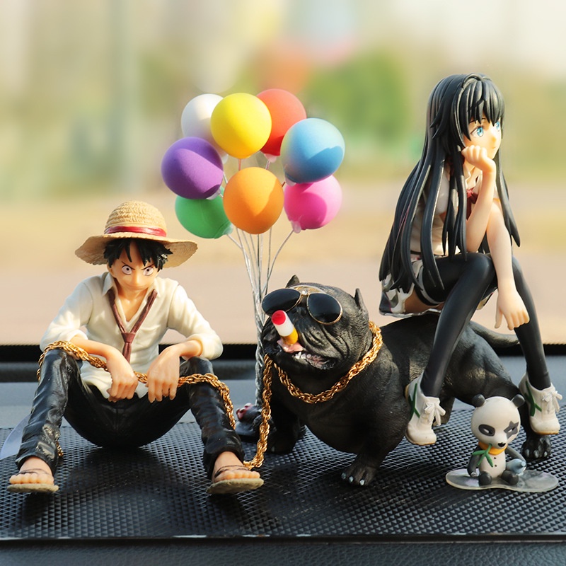 Set Mô Hình Onepiece Cao Cấp Trang Trí  Xe Hơi, Bàn Làm Việc