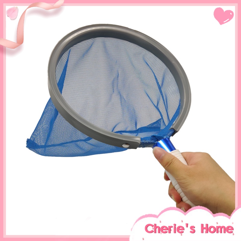 [CherieHome]Heavy Duty Pool Skimmer Net Spa Leaf Rake Cleaning Tool Black Fine Mesh Bag