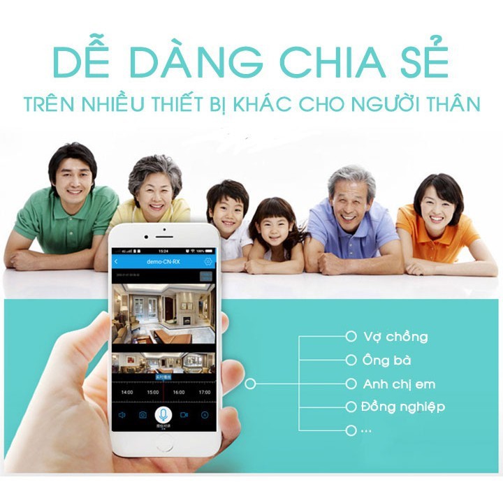 Camera V380 PRO 5.0Mpx Q8HD xoay quay theo chuyển động độ phân giải 2536×1920 kèm thẻ 64GB | BigBuy360 - bigbuy360.vn