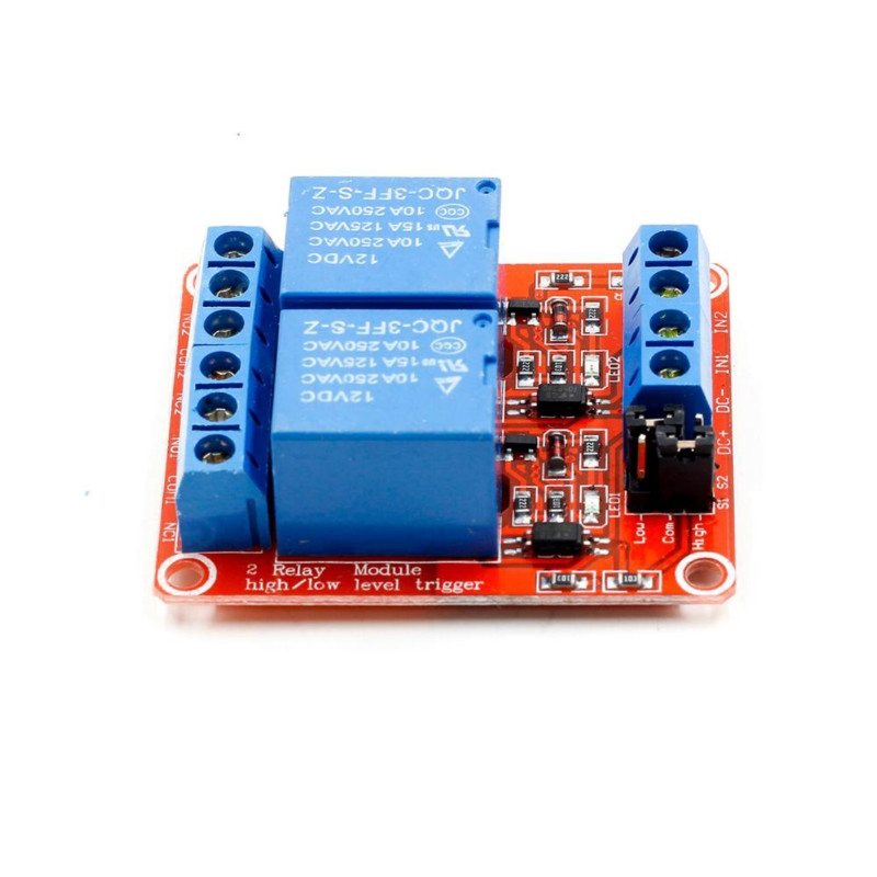 Mô Đun Rơ Le 2 Kênh 2 Chiều DC 5V 12V 24V Kích Hoạt Cường Độ Cao Và Thấp Có Phần Cách Ly Quang