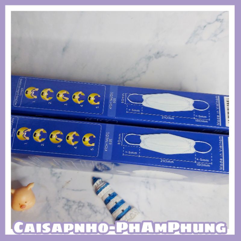 Hộp 10 cái khẩu trắng 4D công nghệ Hàn Quốc, hạn chế lem son, dễ thở khi sử dụng lâu | BigBuy360 - bigbuy360.vn