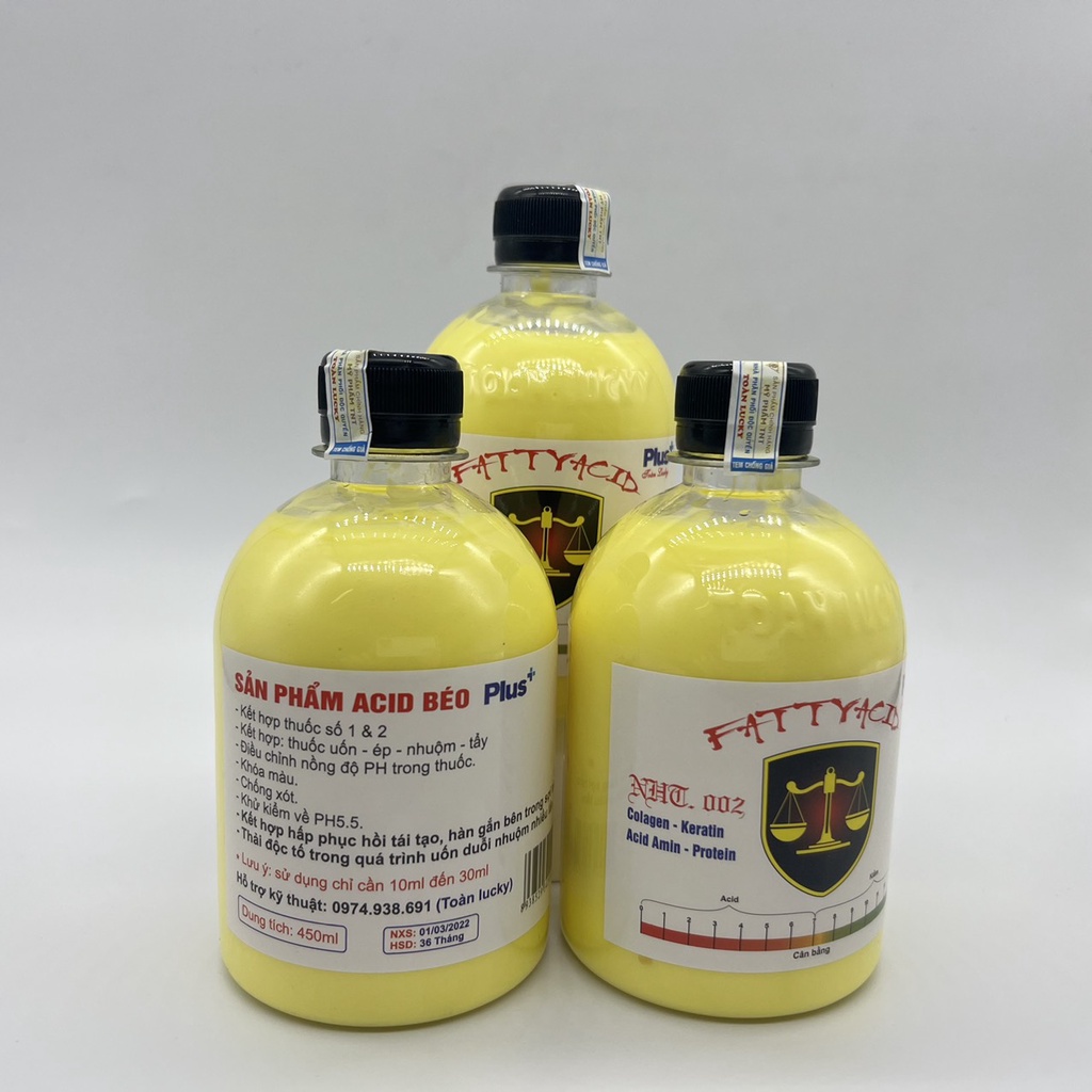 Axit béo nước và Axit béo Plus khử kiềm, chống xót và phục hồi tóc hư tổn chính hãng T-N-T