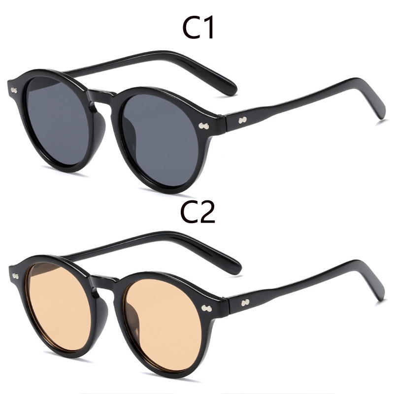 Kính Mát Gọng Tròn Nhỏ Phong Cách Vintage Thời Trang Chất Lượng Cao Cho Nữ