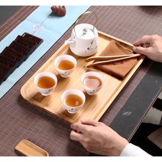 Khay gỗ tre chữ nhật cao cấp