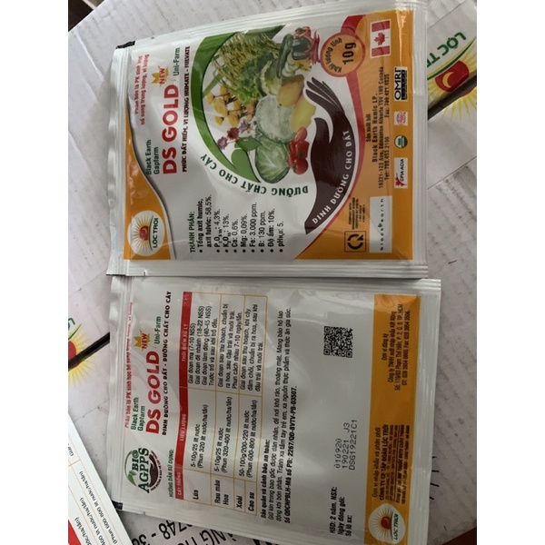 Phân bón lá sinh học DS GOLD 10gr