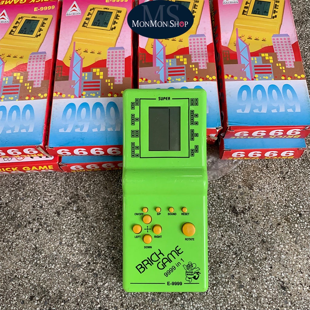 Máy Chơi Game Điện Tử Cầm Tay Xếp gạch, Máy chơi  Xếp Hình Huyền Thoại 8x 9x brick game 9999