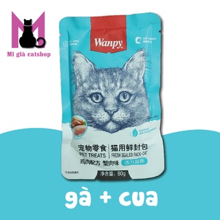 PATE WANPY gói 80gr thơm ngon hấp dẫn cho mèo
