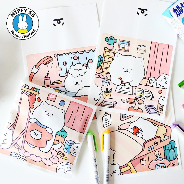 [YUXIAN] Túi giấy hoạt hình KOGO - WHITE BEAR'S DAILY LIFE