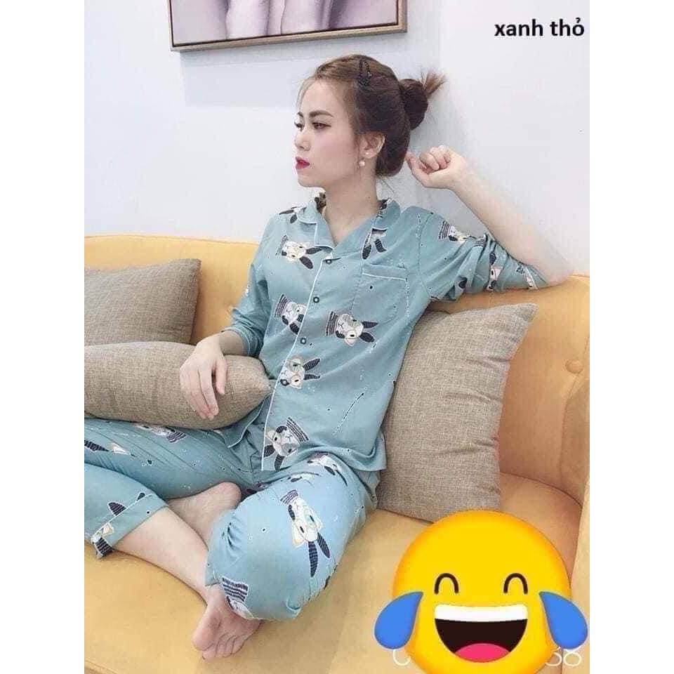 Bộ Ngủ Pijama Kate Thái Mẫu Mới ⚡FREESHIP50K⚡ Quần Dài Áo Cộc Ngắn Tay Hàng Loại 1 Pizama Mềm Mại Dễ Thương Bộ Mặc Nhà