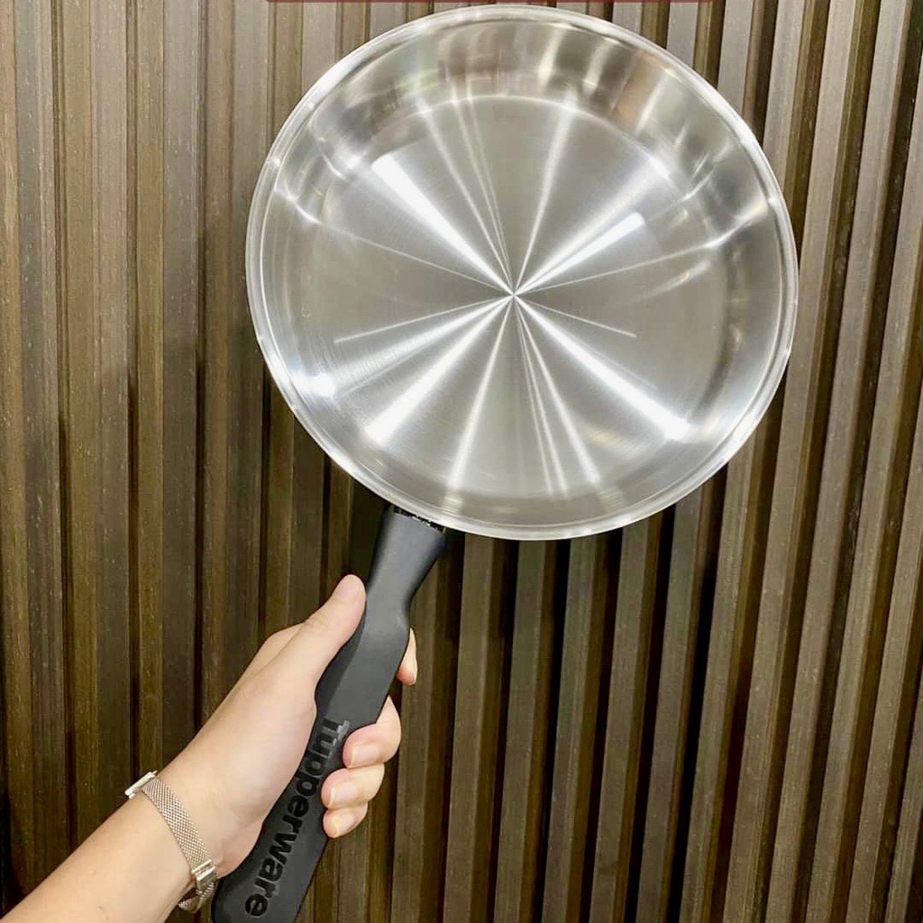 Chảo Tupperware Universal Cookwave Frypan 24cm, nắp kính cường lực - Bảo hành 3 năm