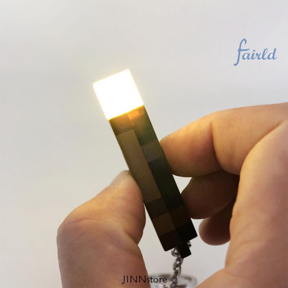 Móc Khóa Đèn Pin LED Phong Cách Game Minecraft