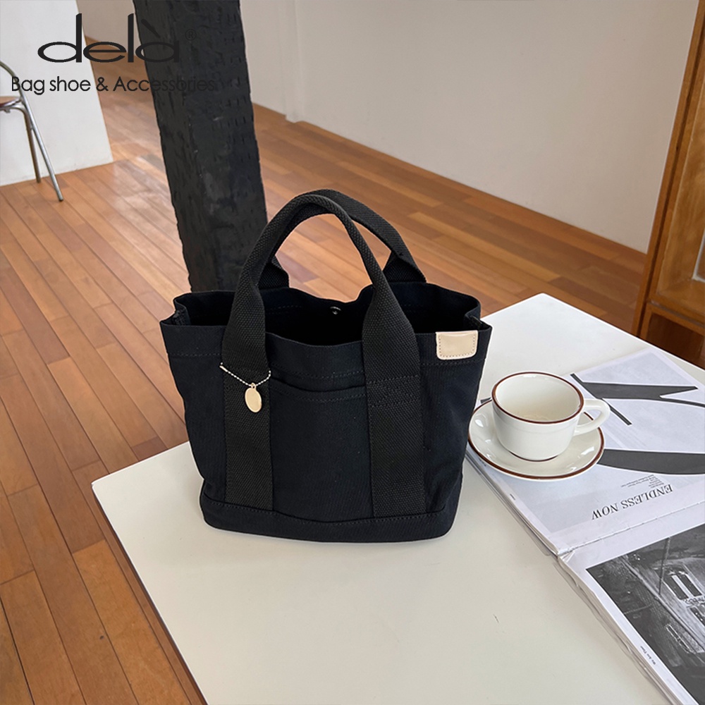 Dela Túi Vải canvas Kích Thước Lớn Phong Cách Nhật Bản Mới